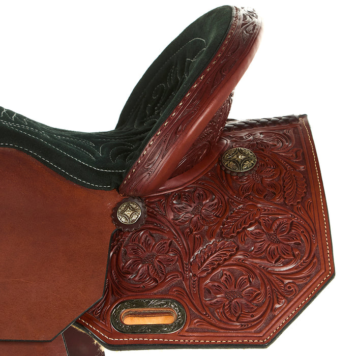 Circle Y Saddlery Cobra 14in Chestnut Barrel Saddle