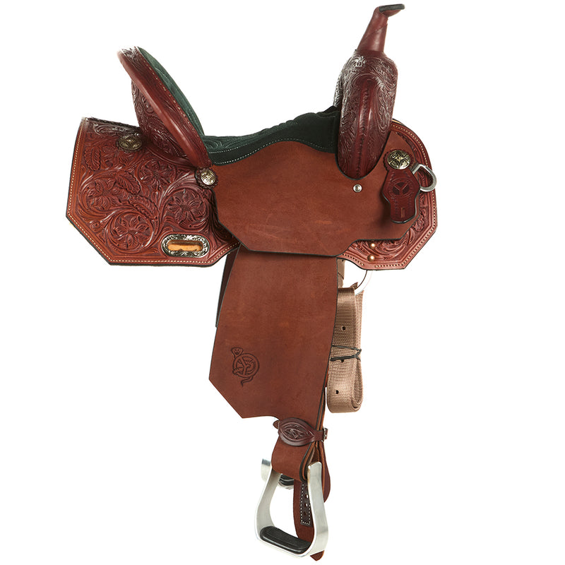 Circle Y Saddlery Cobra 14in Chestnut Barrel Saddle