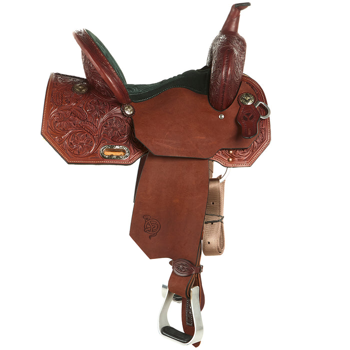 Circle Y Saddlery Cobra 14in Chestnut Barrel Saddle