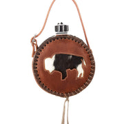 Leather-Covered Canteen with Inlay