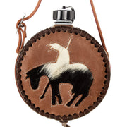 Leather-Covered Canteen with Inlay