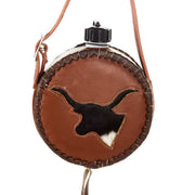 Leather-Covered Canteen with Inlay