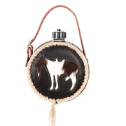 Leather-Covered Canteen with Inlay