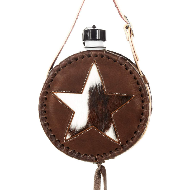 Leather-Covered Canteen with Inlay