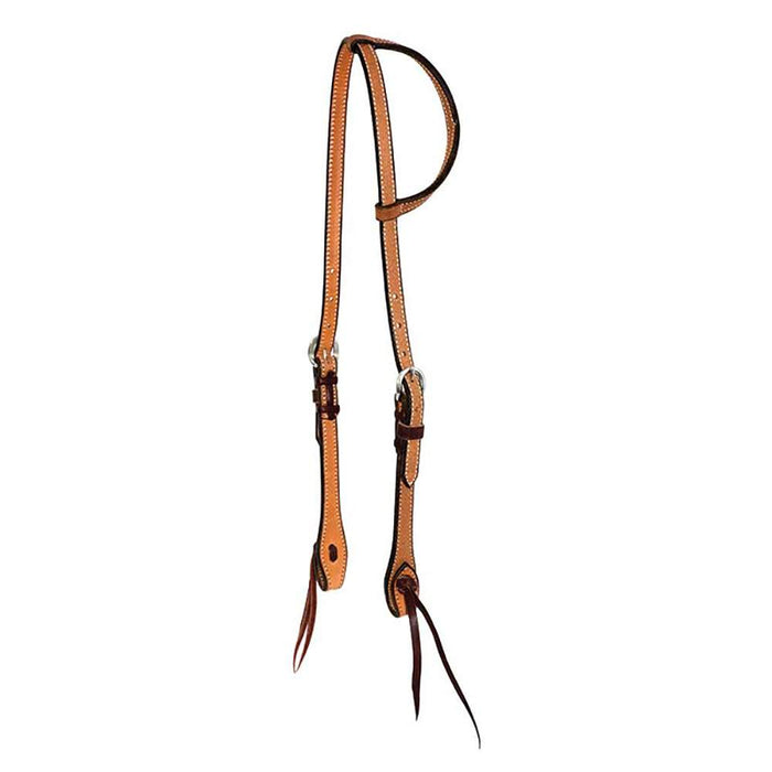 5/8in Roughout Leather Cowboy Knot Single Ear Headstall
