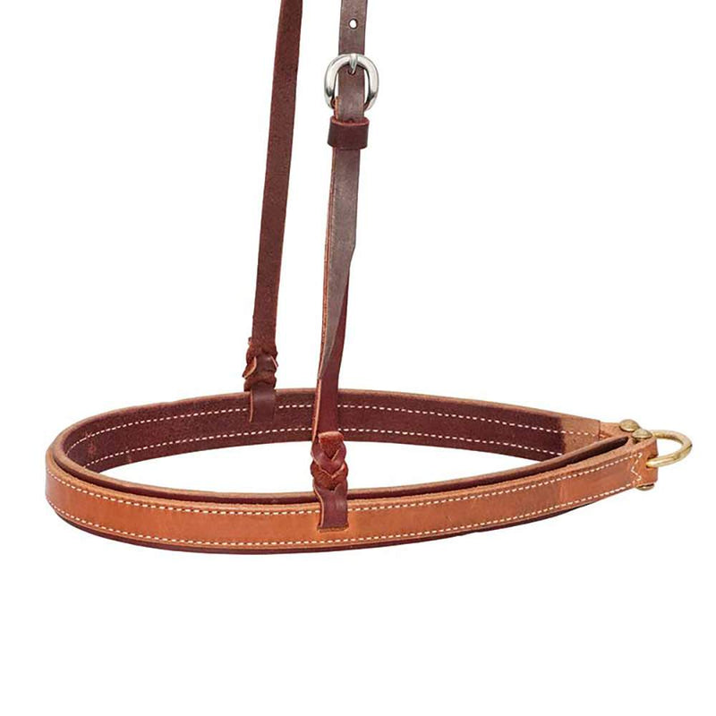 1 1/4in Latigo Leather Noseband w/Harness Overlay