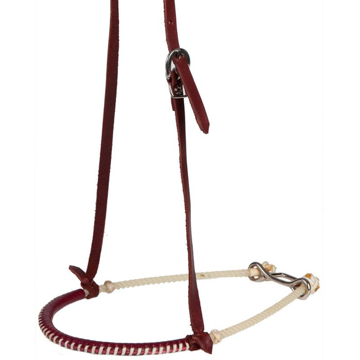 Single Rope Leather Covered Oxbow Tack Noseband