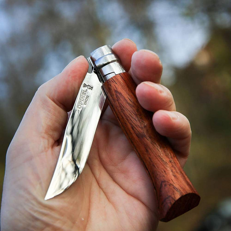 Opinel Opniel No 8 Stainless Folding Knife Padouk Mirror Blade 226080