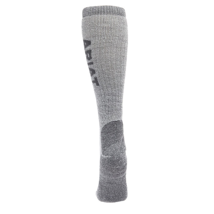 Ariat Mid Weight Steel Toe Merino Grey OTC Socks