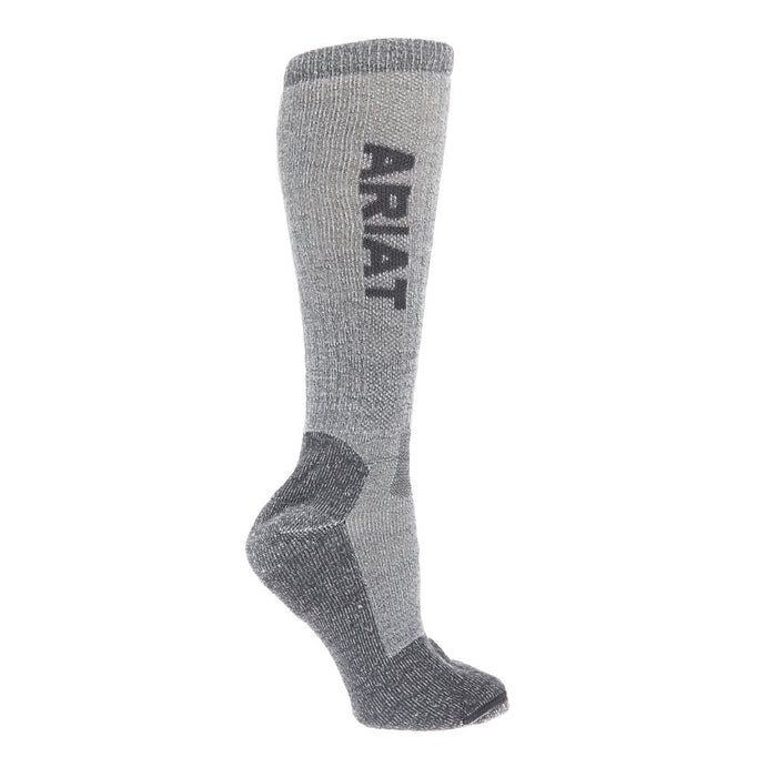 Ariat Mid Weight Steel Toe Merino Grey OTC Socks