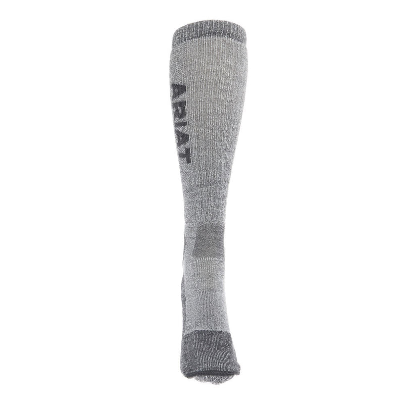 Ariat Mid Weight Steel Toe Merino Grey OTC Socks