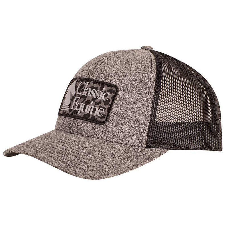 Classic Black Heather/Black Cheetah Patch Logo Cap