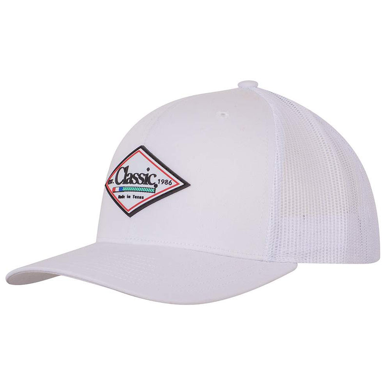 White Diamond Patch Logo Cap