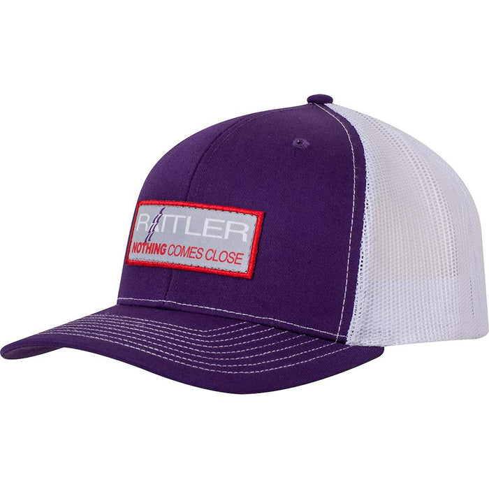 Purple and White Embroidered Logo Cap