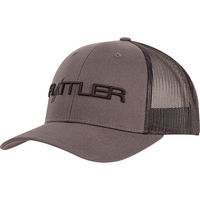 Charcoal and Black Embroidered Logo Cap