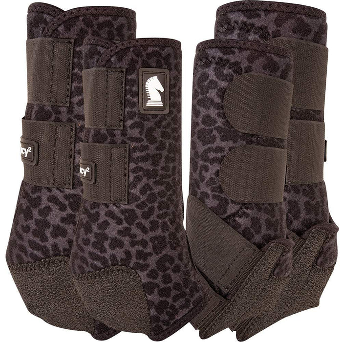 Classic Legacy2 4 Pack Black Leopard Splint Boots