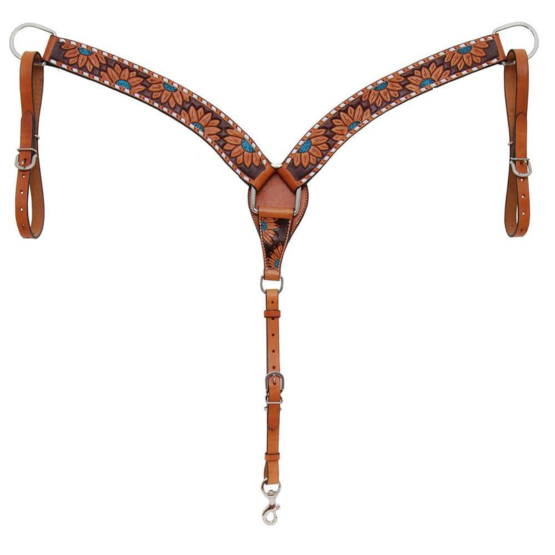 Turquoise Sunflower Breast Collar