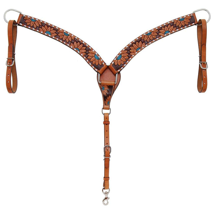 Turquoise Sunflower Breast Collar