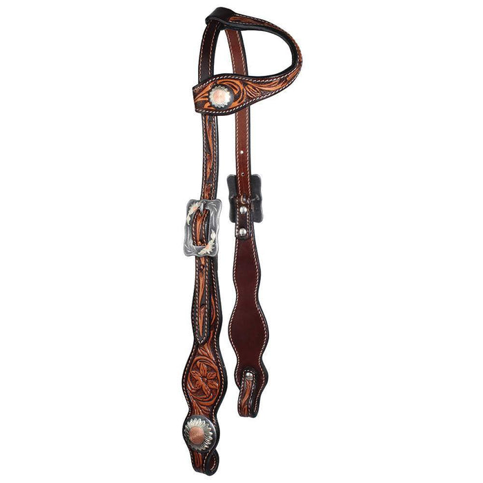 Jasmine Single Ear Headstall w/Sunflower Conchos