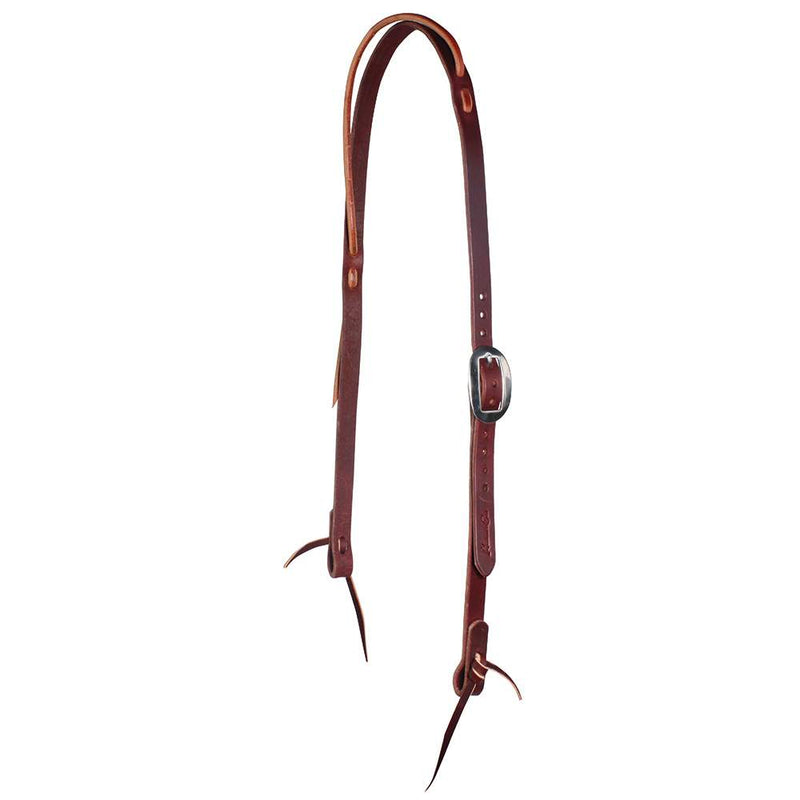 West Texas 5/8in Burgundy Slip Ear Headstall with Harness Leather Ear