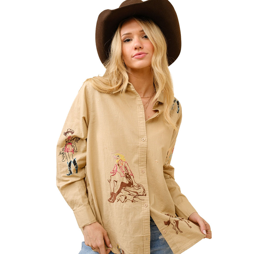 Double Purple Cowgirl Blouse