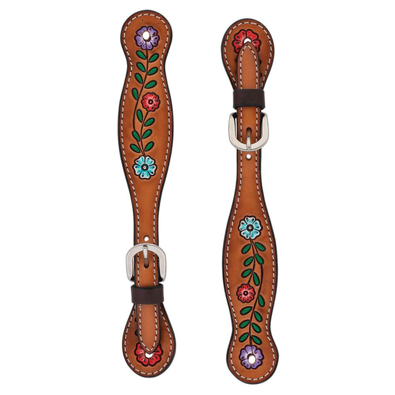 Floral Vine Ladies Spur Straps