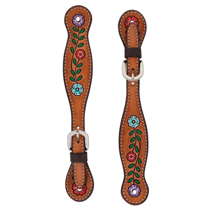 Floral Vine Ladies Spur Straps