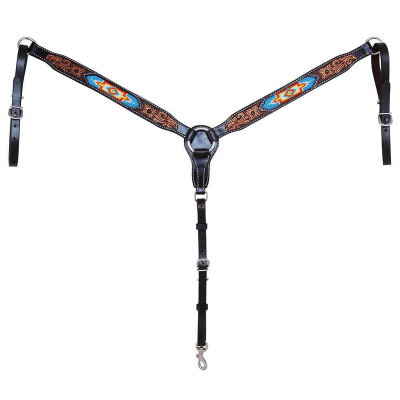 Oxbow Tack Colorado Beaded Tooled Breast Collar