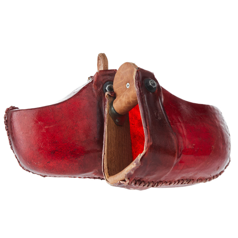 Medium Colored Rawhide Flat Leather Bottom Tapaderos with Latigo Lacing