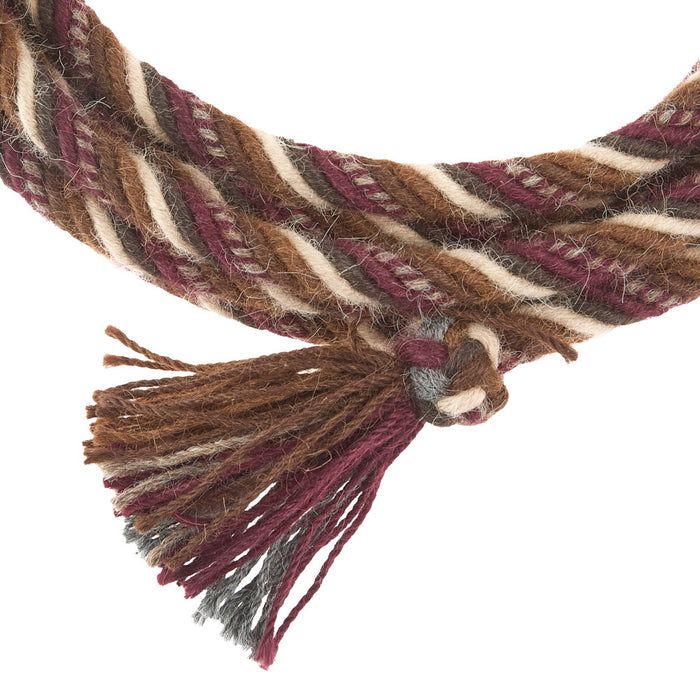 T3 Weavers 5/8 inch by 22 feet Rust Brown & Tan 100% Alpaca Mecate Reins