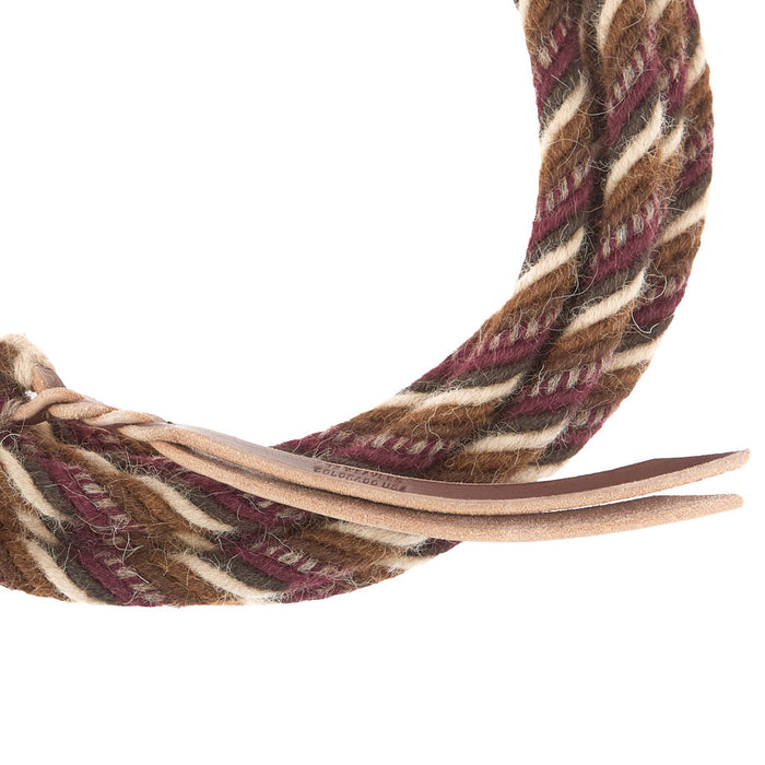 T3 Weavers 5/8 inch by 22 feet Rust Brown & Tan 100% Alpaca Mecate Reins