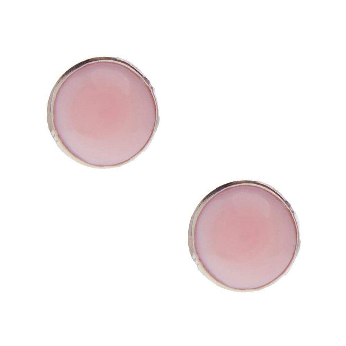 NRS Round Pink Conch Stud Earring