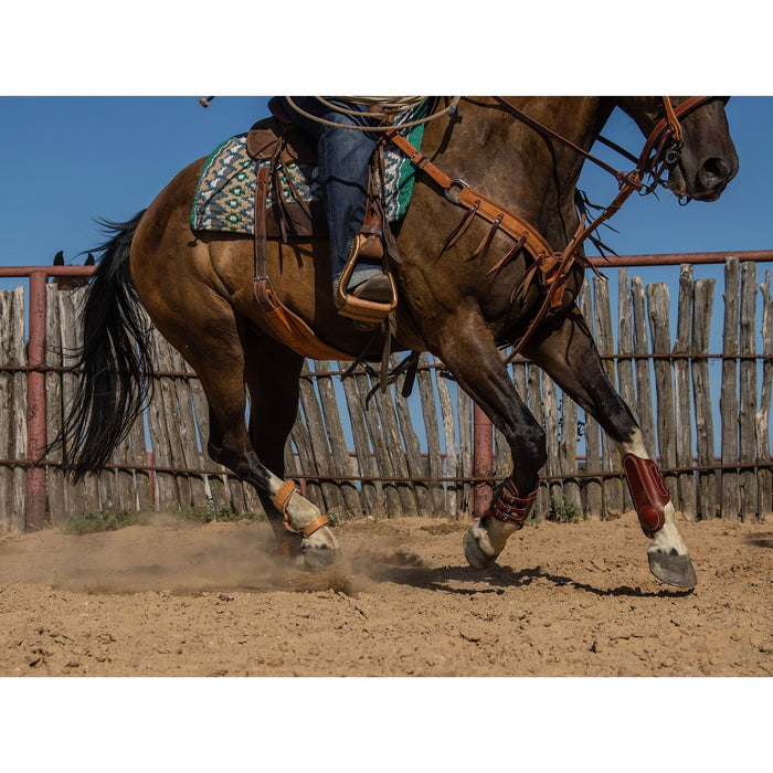 Cowboy Tack Medium Leather Splint Boots