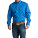Men's Blue Pinpoint Oxford Long Sleeve Shirt-3X