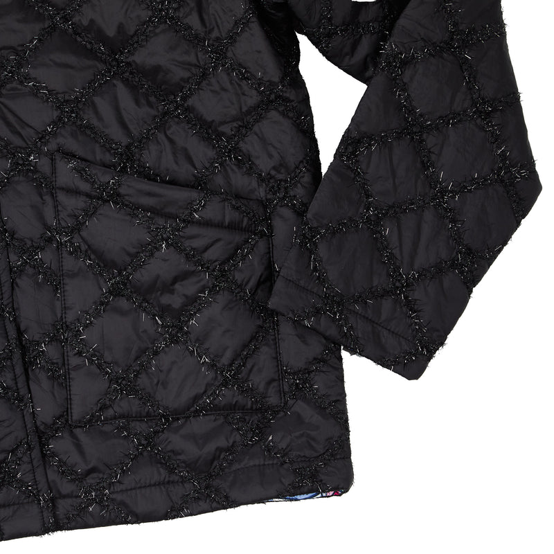 True Blue Womens Black Quilted Jacket