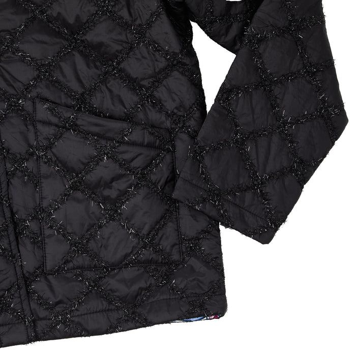 True Blue Womens Black Quilted Jacket