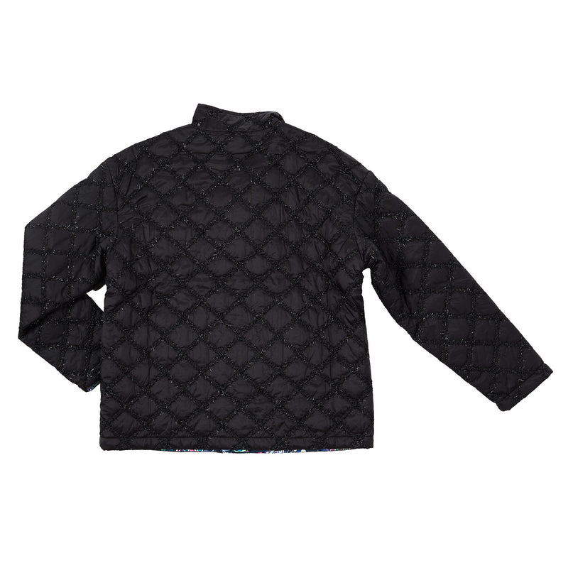 True Blue Womens Black Quilted Jacket