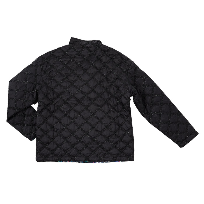 True Blue Womens Black Quilted Jacket