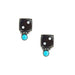 Horse Money Turquoise Black Dice Earrings