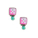 Horse Money Turquoise Turquoise Pink Dice Earrings