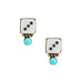 Horse Money Turquoise White Dice Earrings