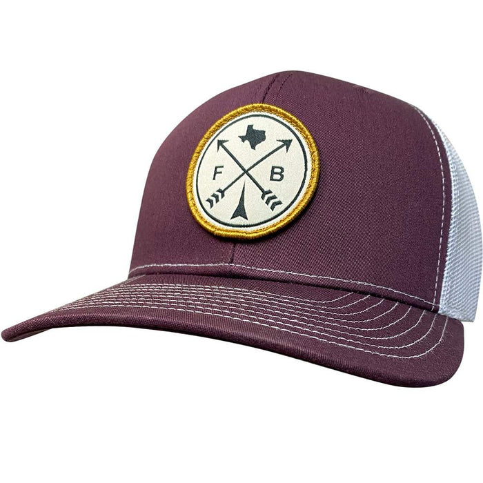 Maroon/White Patch Cap
