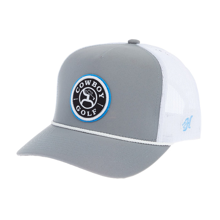Hooey Grey and White Cowboy Golf Cap