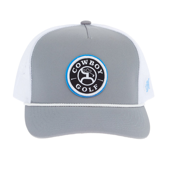 Hooey Grey and White Cowboy Golf Cap