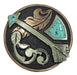 Augus Silversmiths Llc Turquoise Arrow Round Saddle Concho Set