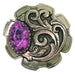 Augus Silversmiths Llc Purple Stone Silver Scroll Saddle Concho Set