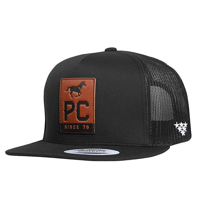 Professionals Choice Professional's Leather Patch Flat Trucker Cap