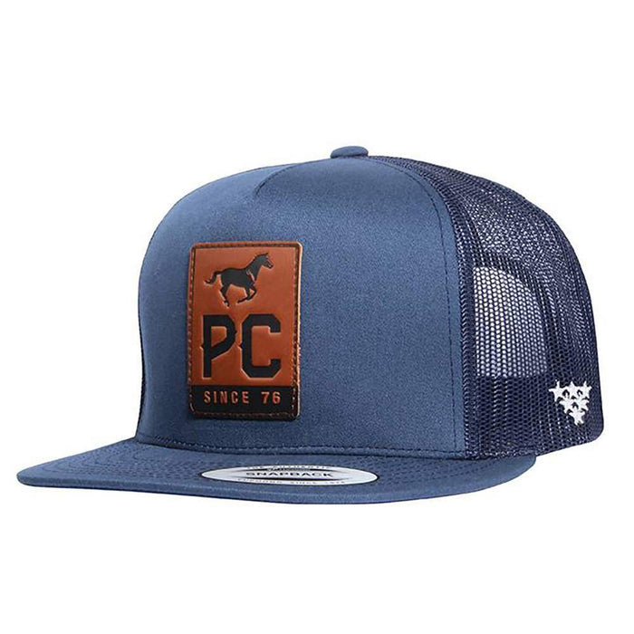 Professionals Choice Professional's Leather Patch Flat Trucker Cap