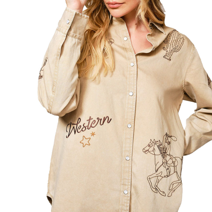 Blue B Women's Taupe Top