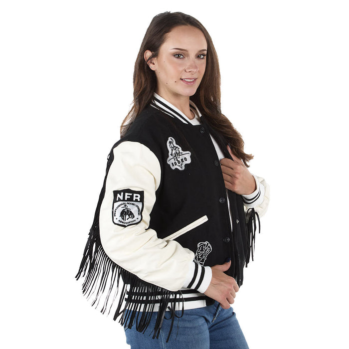 Blue B Women's NFR Rodeo Varsity Fringe Jacket
